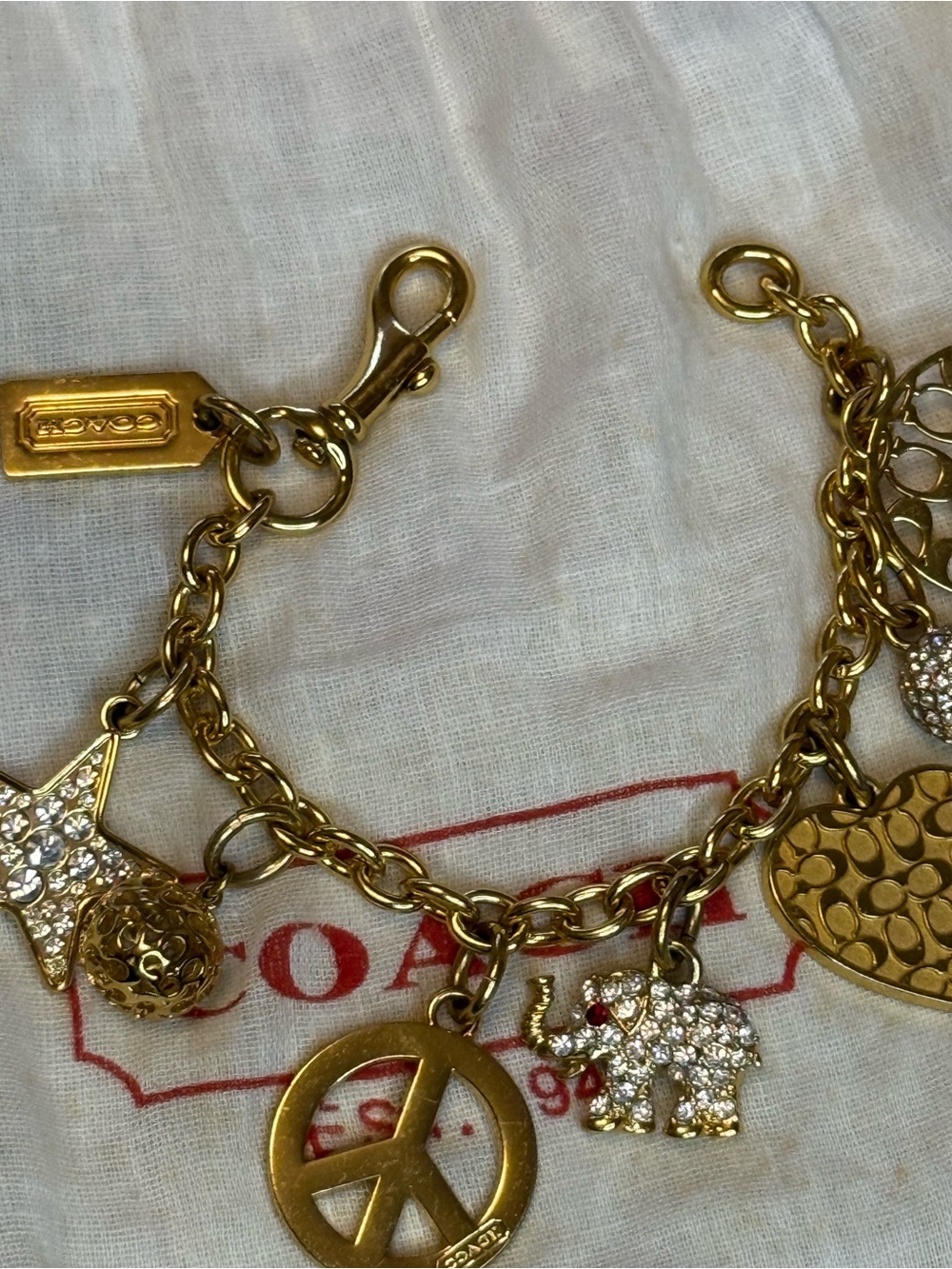 Coach Vintage Multi Charm Bracelet